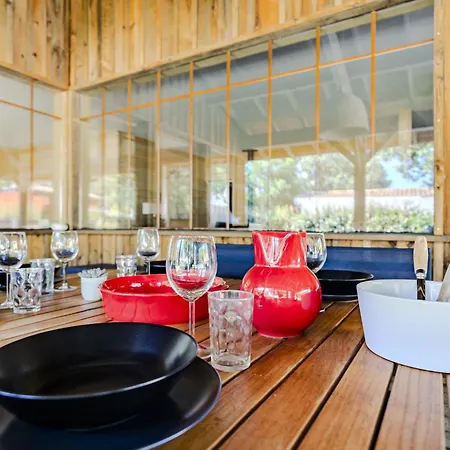 Bois Typique Du Bassin Avec Piscine Chauffee Au Bord Du Lac, La Gde Escoure