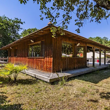 Vila Bois Typique Du Bassin Avec Piscine Chauffee Au Bord Du Lac, La Gde Escoure